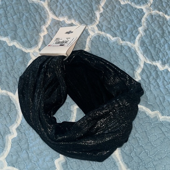 SO Girls Black Shimmer Wide Headband/Wrap - Picture 6 of 10
